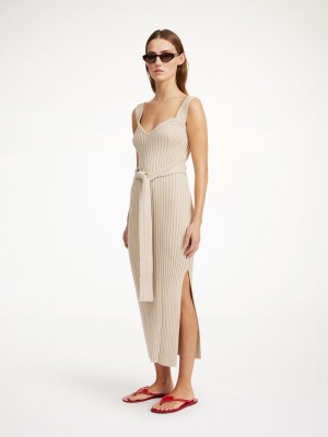 Rochie By Malene Birger Honeya Ribbed Maxi Oyster Gray | RO_BB27060