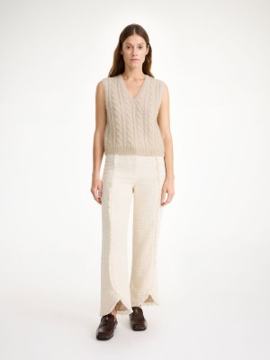 Tricotaje By Malene Birger Simea Vest Oyster Gray | RO_BB32718