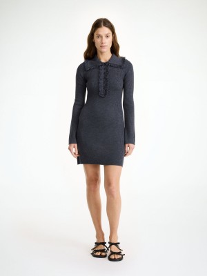 Tricotaje By Malene Birger Tonai Merino Wool Dress Gri | RO_BB98543